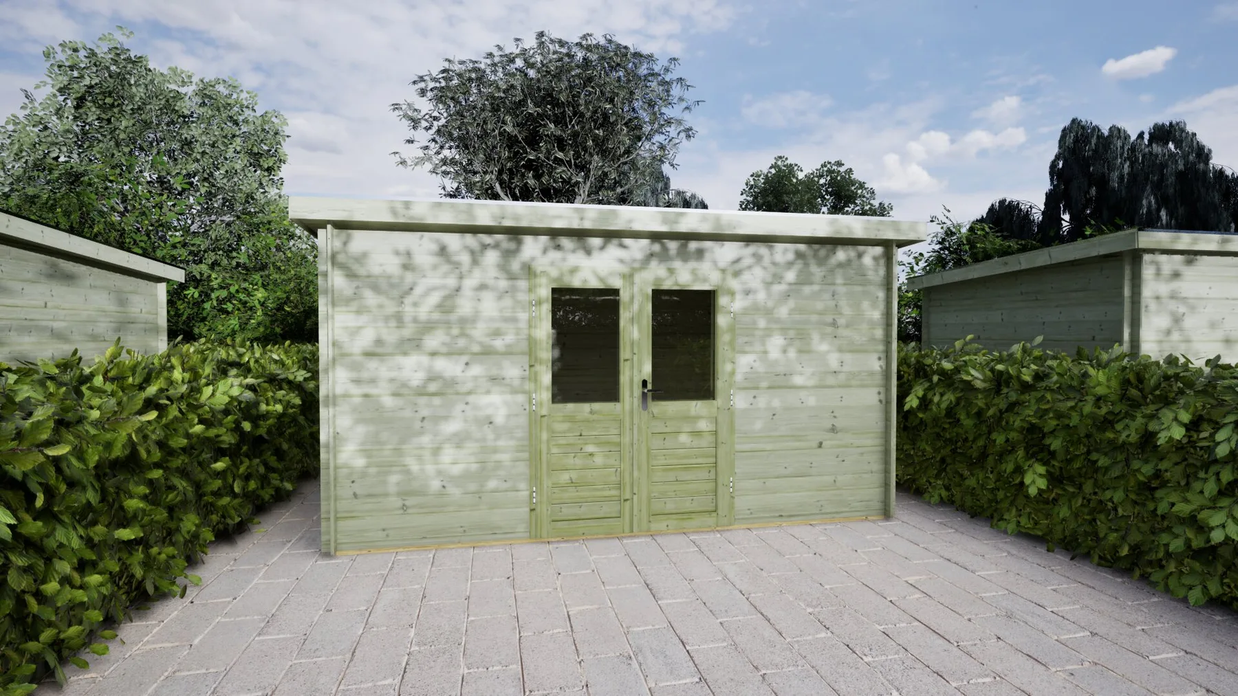 Blokhut Lelie 400x250 Keteldruk geïmpregneerd | Inclusief EPDM